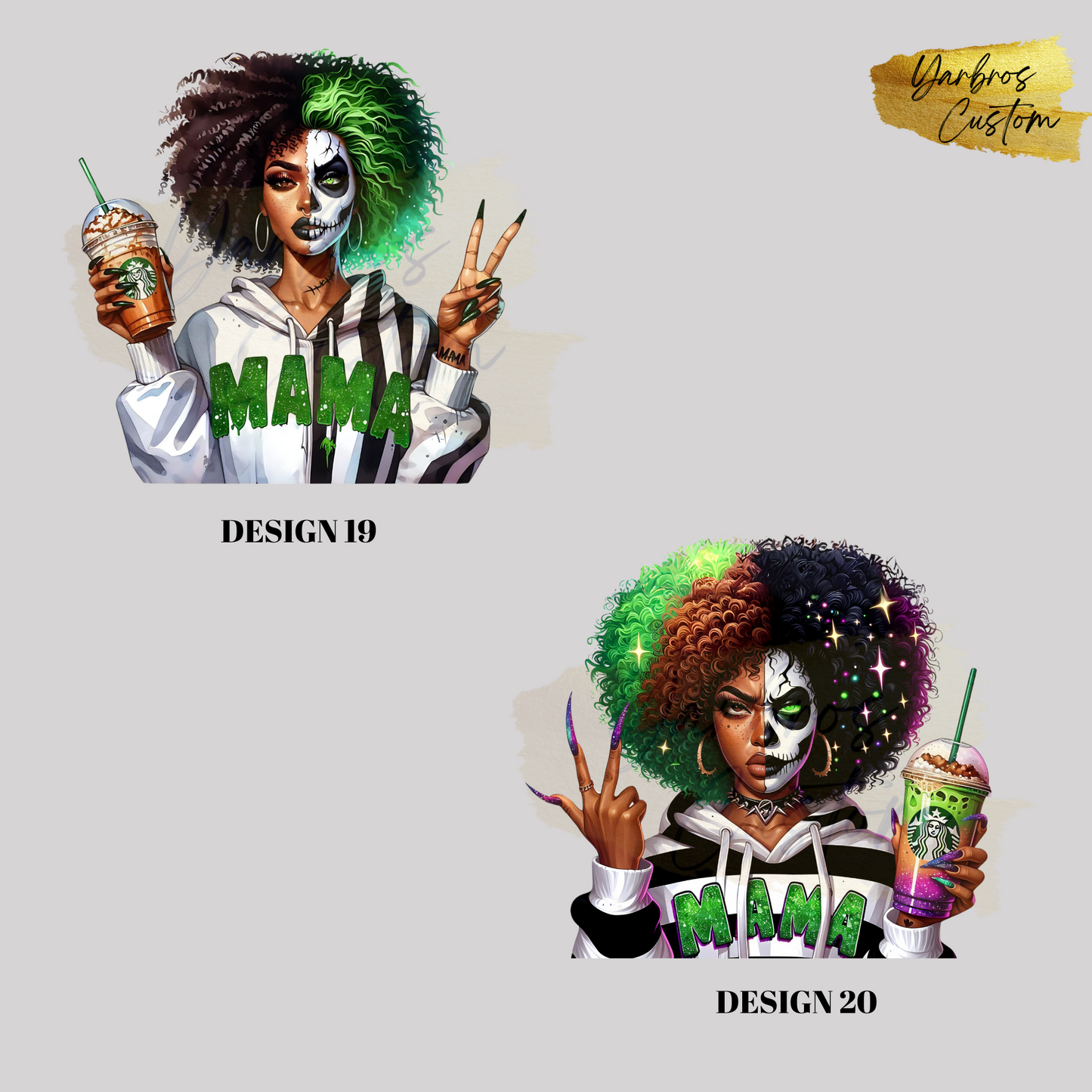 Black Mama Horror 12oz Glass Mugs