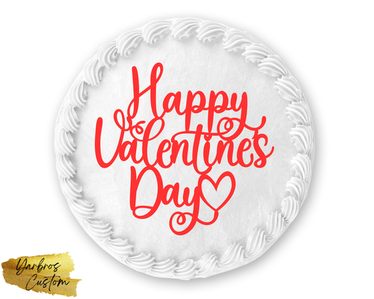 Valentines Cake Topper (Cardstock)