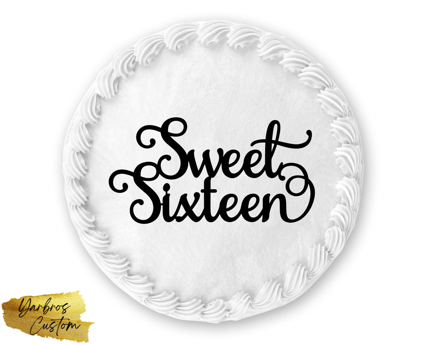Sweet Sixteen Birthday Cake Topper