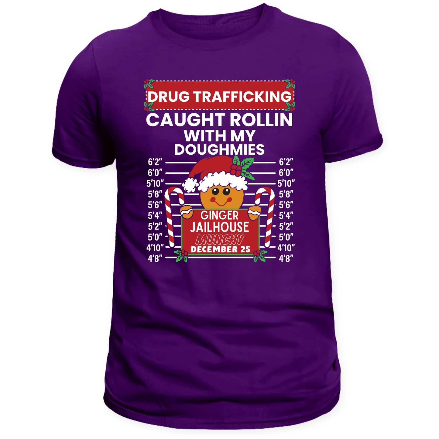 Adult Funny Gingerbread Inmate Christmas Tees