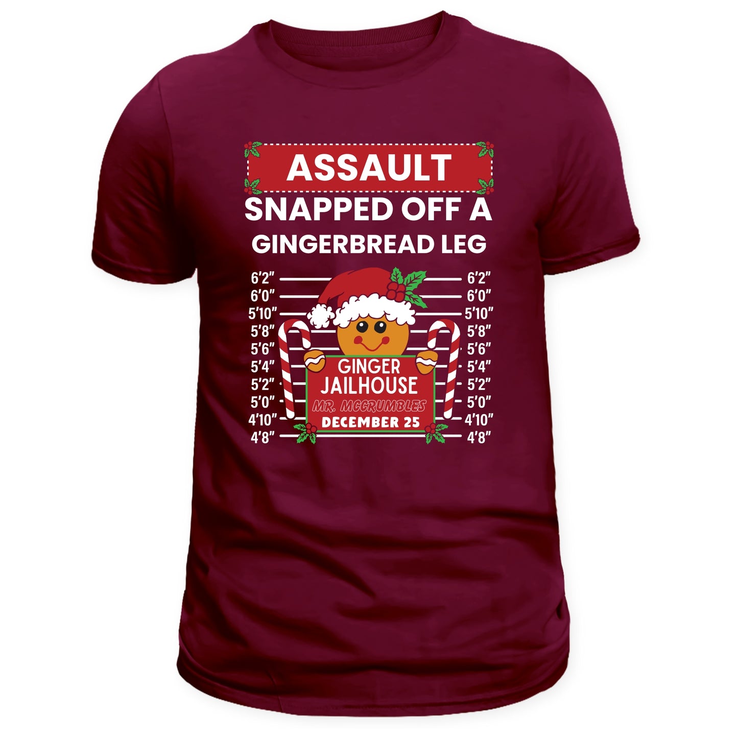Adult Funny Gingerbread Inmate Christmas Tees