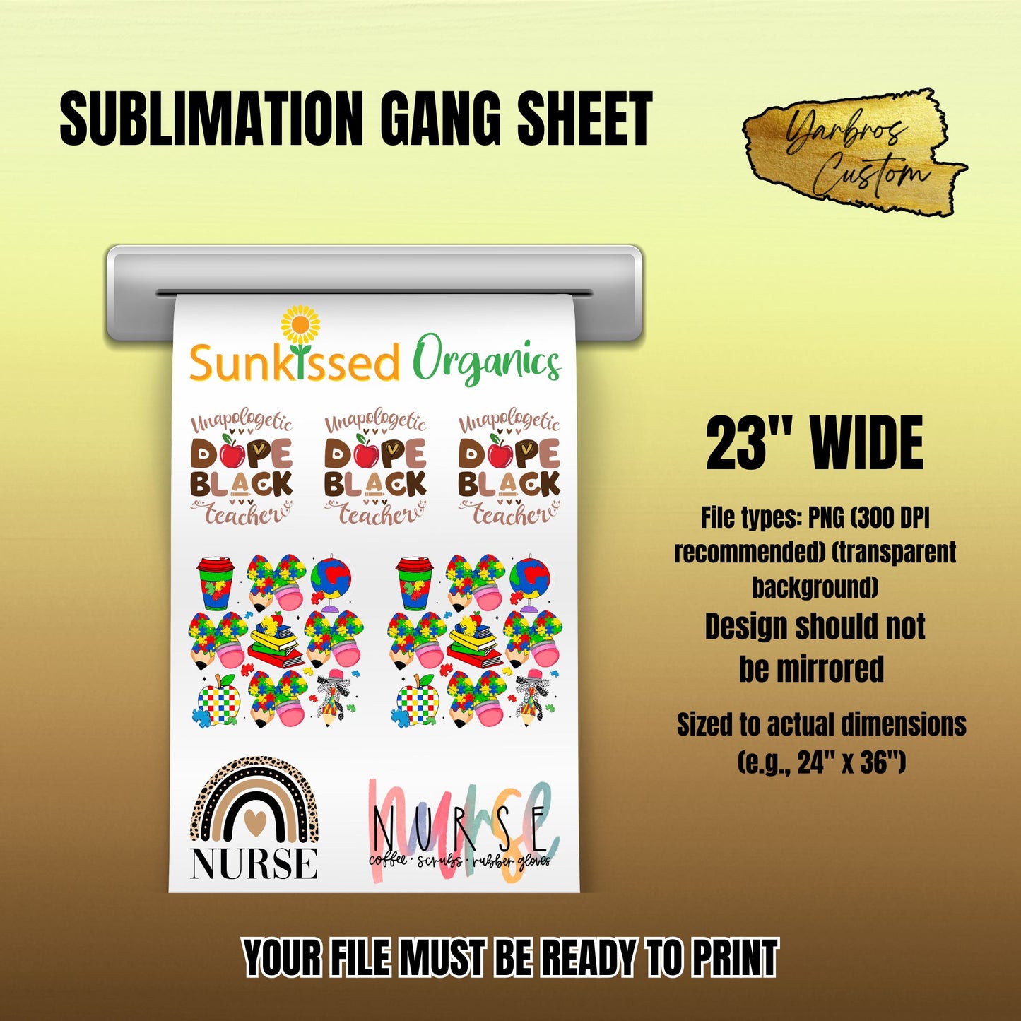Sublimation Gang Sheet