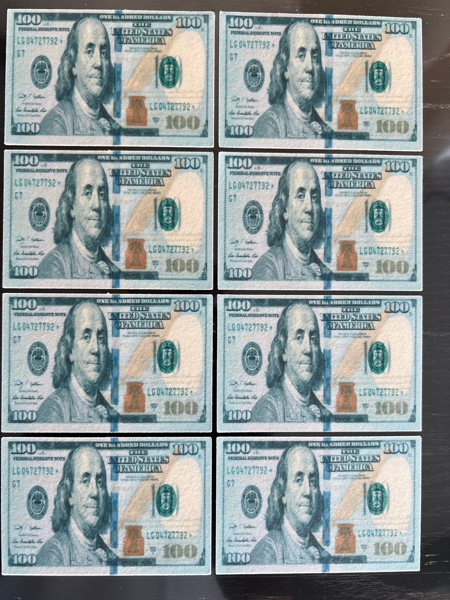 100% Edible Fake Money Bills for Cake Cupcakes Toppers and More