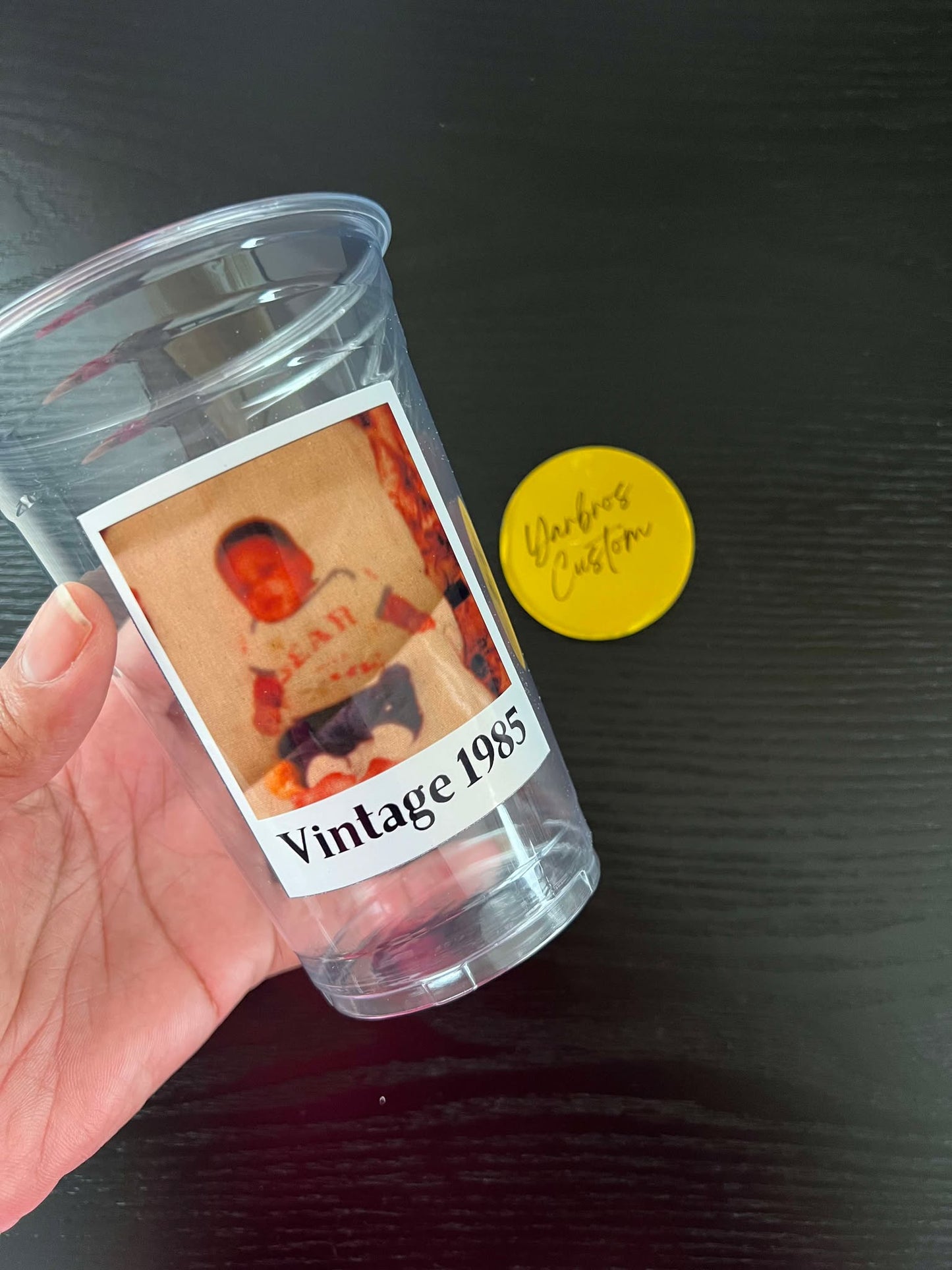 Vintage Personalized Photo Cups