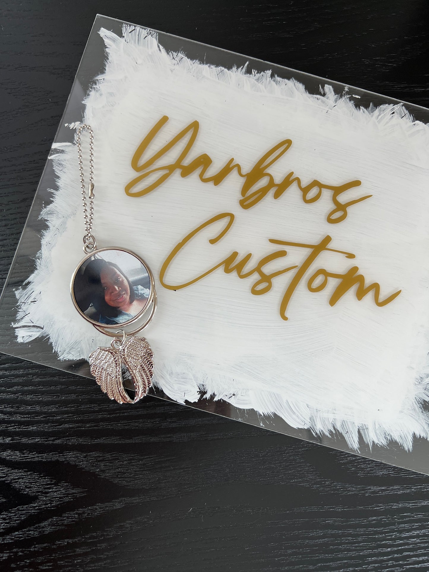 Angel wing memorial ornament