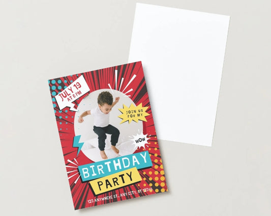 Custom 4" x 6" Glossy Photo Paper Invitation