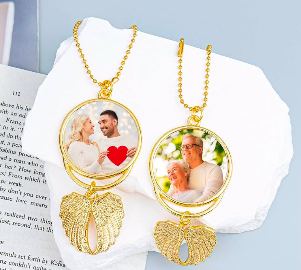 Angel wing memorial ornament