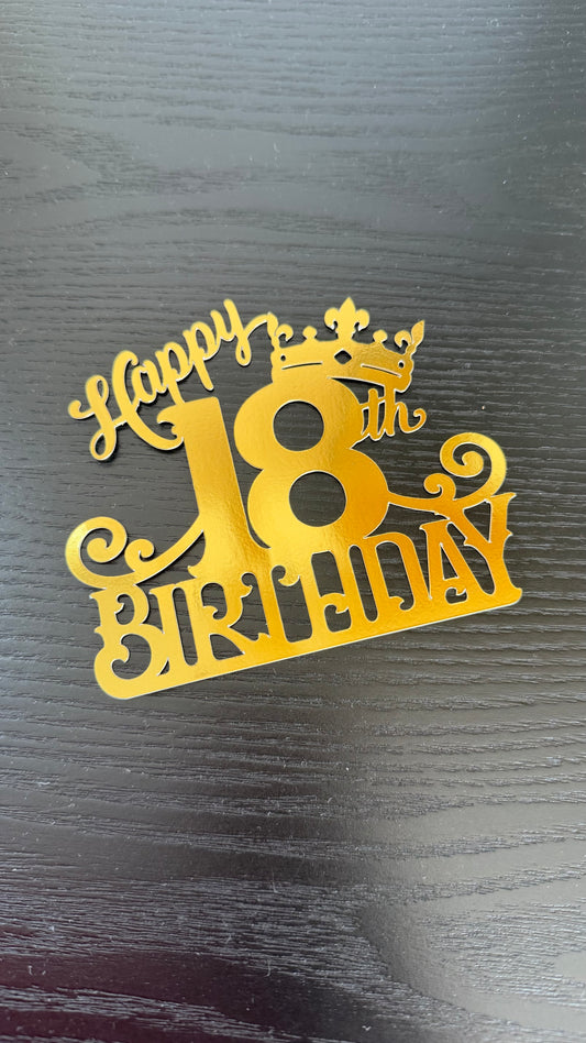 Happy 18th Birthday Cake Topper
