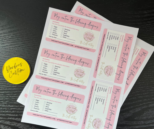 Allergy Food Warning Labels