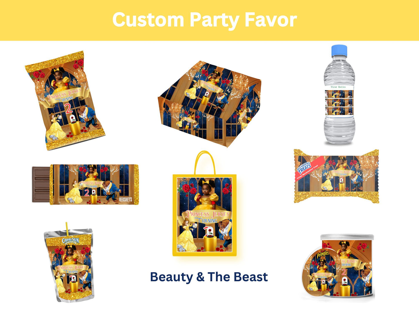 Beauty & The Beast Party Favor Template
