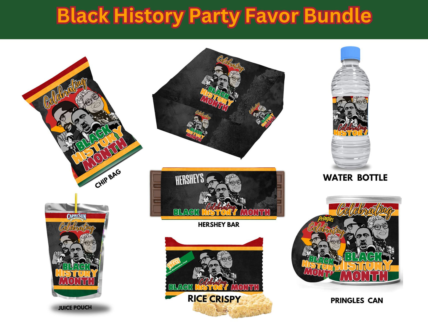 Black History Party Favor Template