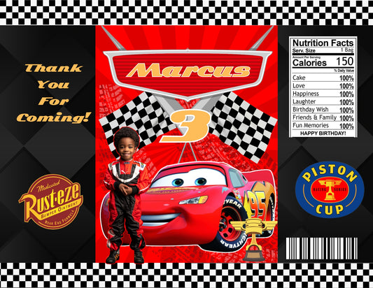 CARS CHIP BAG TEMPLATES
