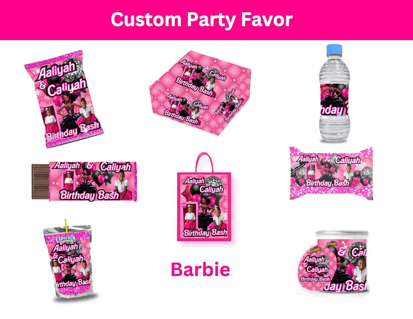 Barbie Party Favor Template