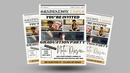 Graduation Times Party Invitation (Digital)