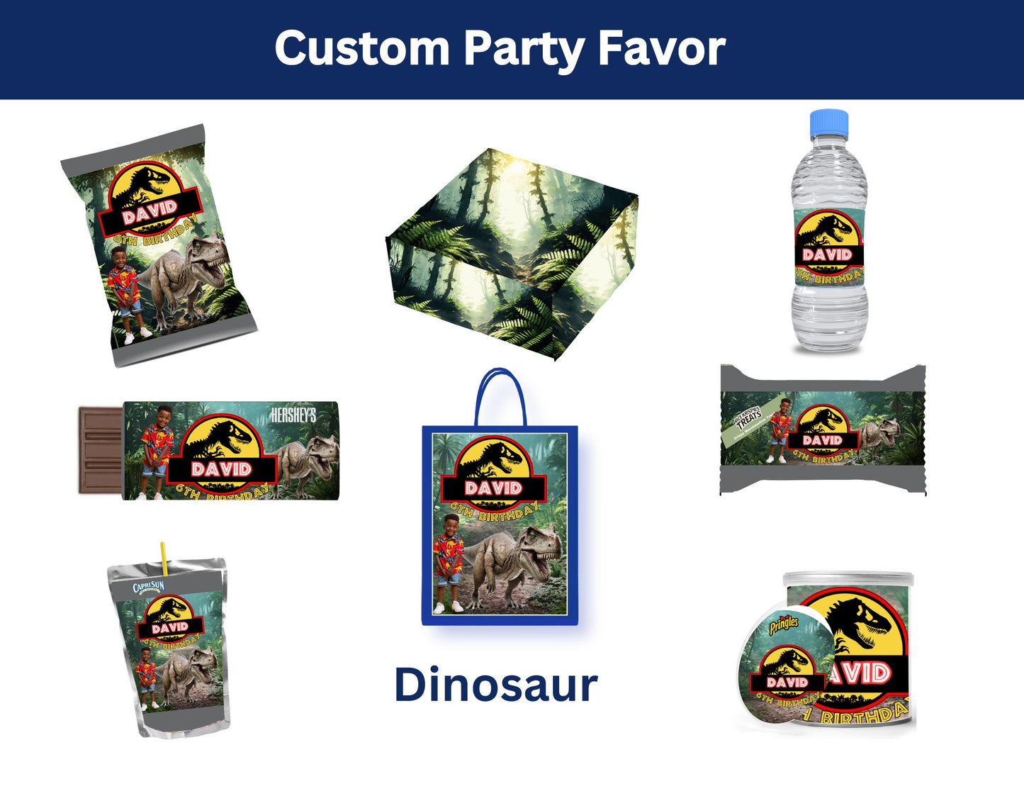 Dinosaurs Party Favor Template