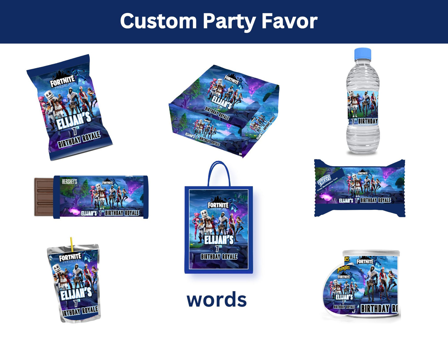 Fortnite Party Favor Template
