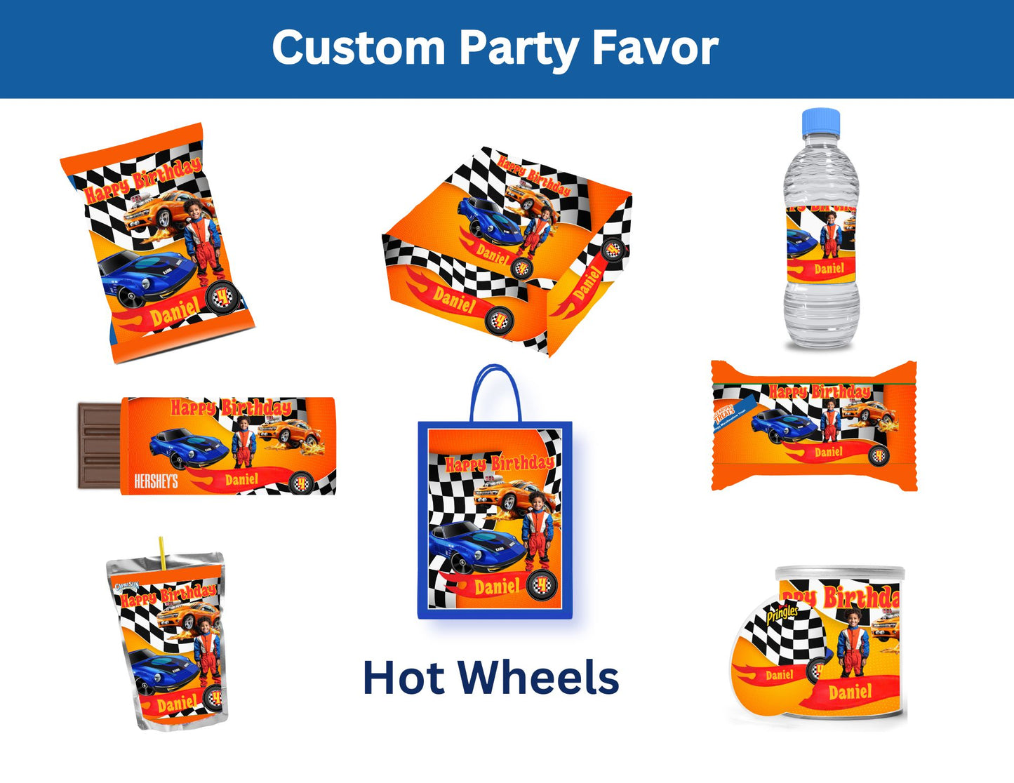 Hot Wheels Party Favor Template
