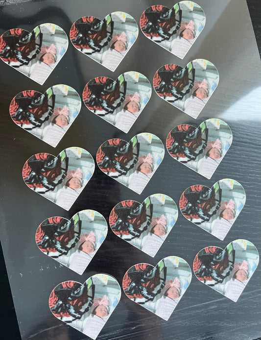 Edible 2" Heart Images Sheet