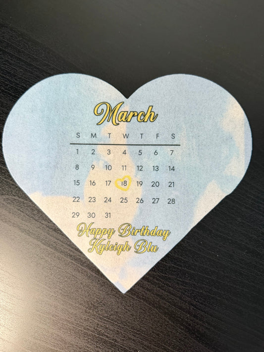 Calendar Edible Cake Topper
