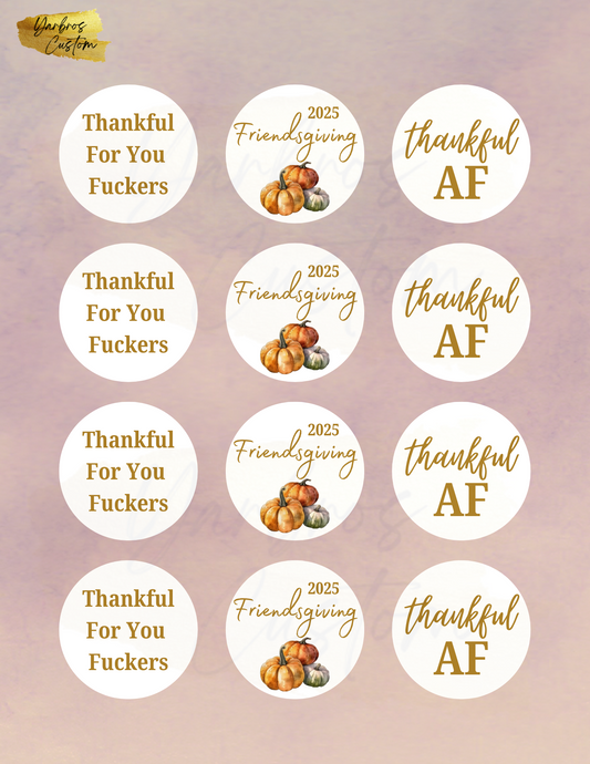 Friendsgiving Edible Drink Toppers