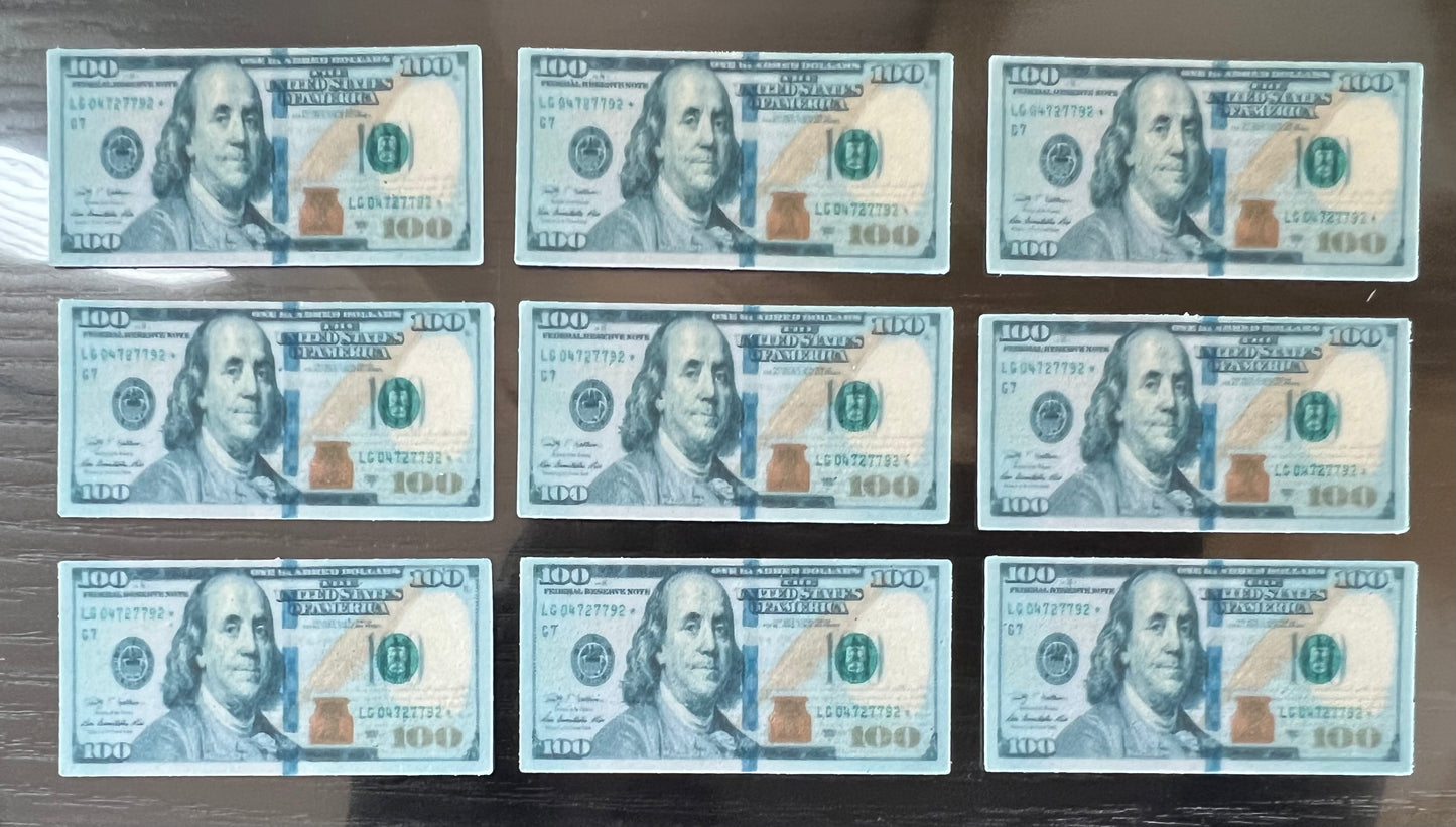 100% Edible Fake Money Bills for Cake Cupcakes Toppers and More