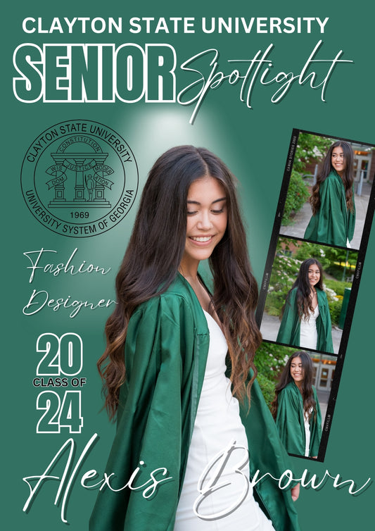 Graduate Magazine Cover Editable Template