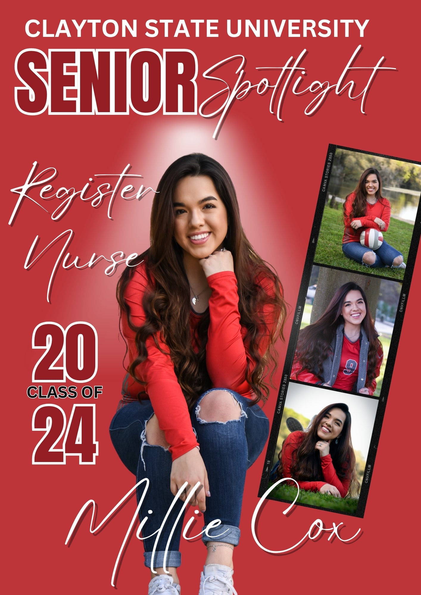 Graduate Magazine Cover Editable Template