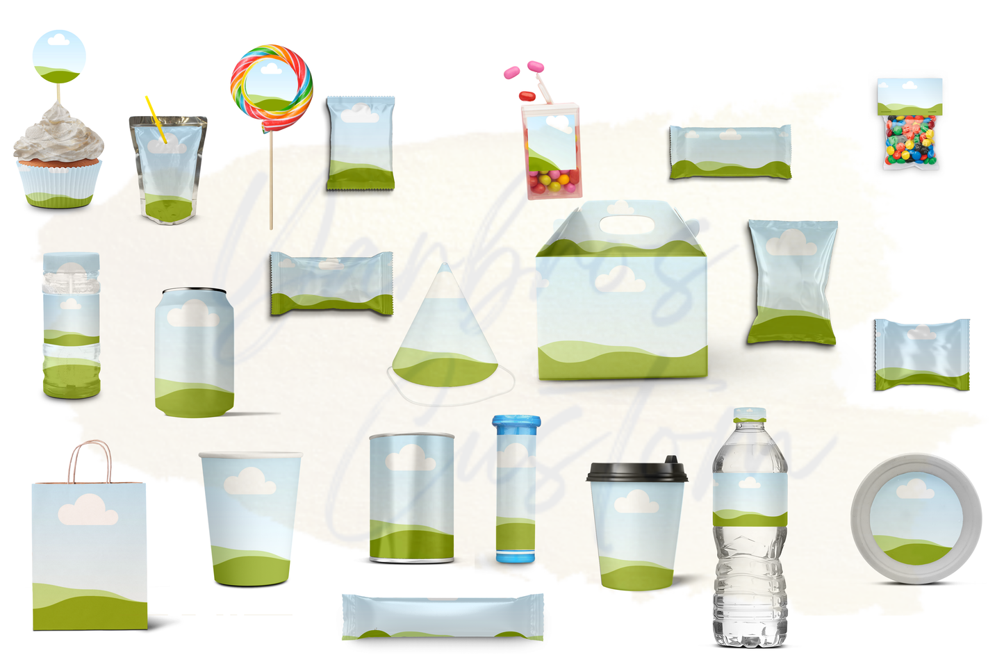 25 Canva Party Favor Mock Ups Template Bundle