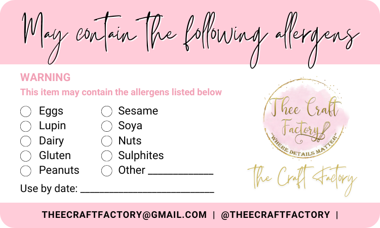 Allergy Food Warning Labels