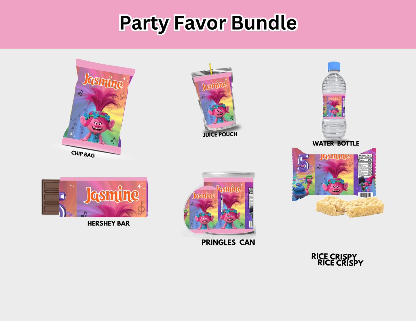 Trolls Party Favor Template