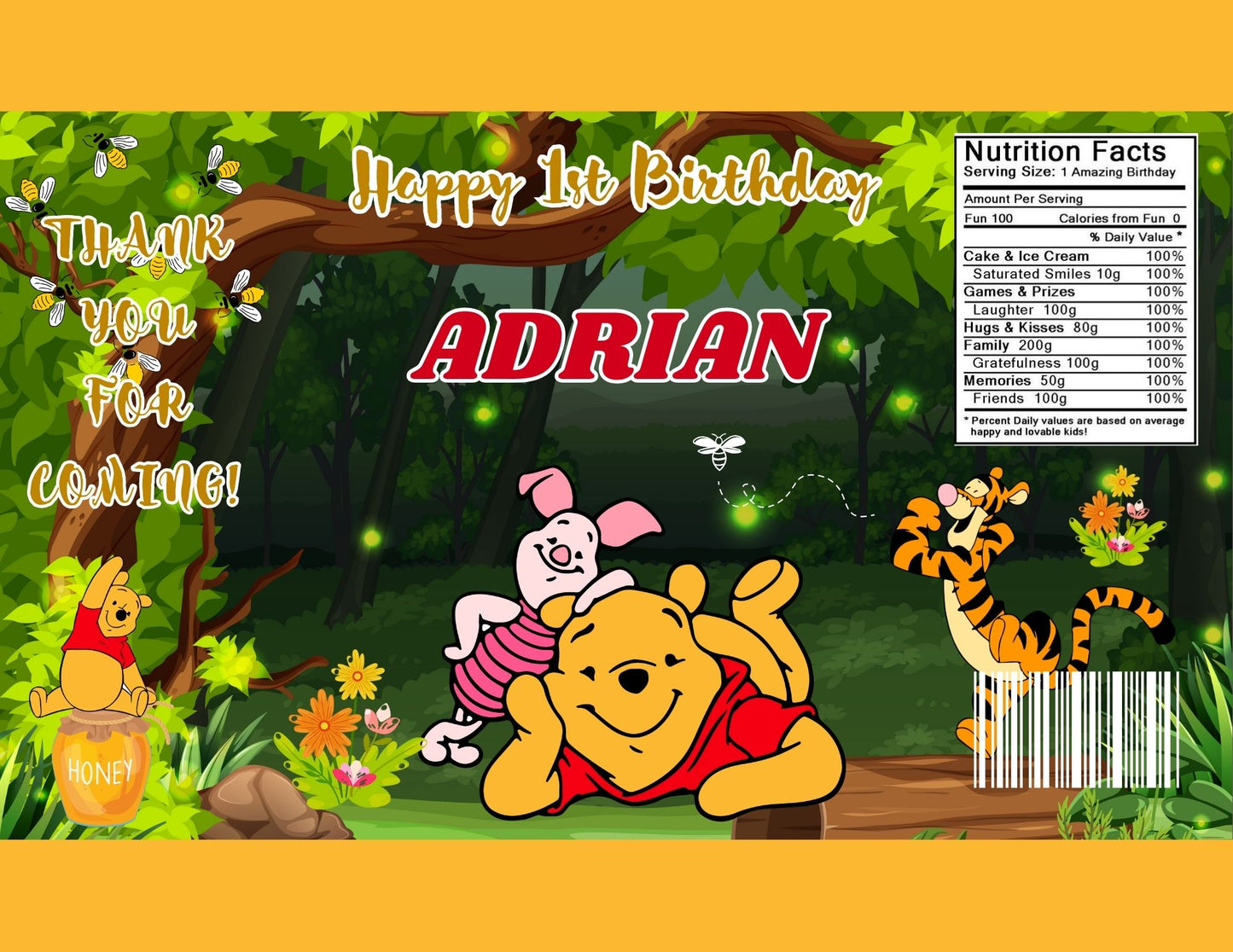 WINNIE THE POOH Template