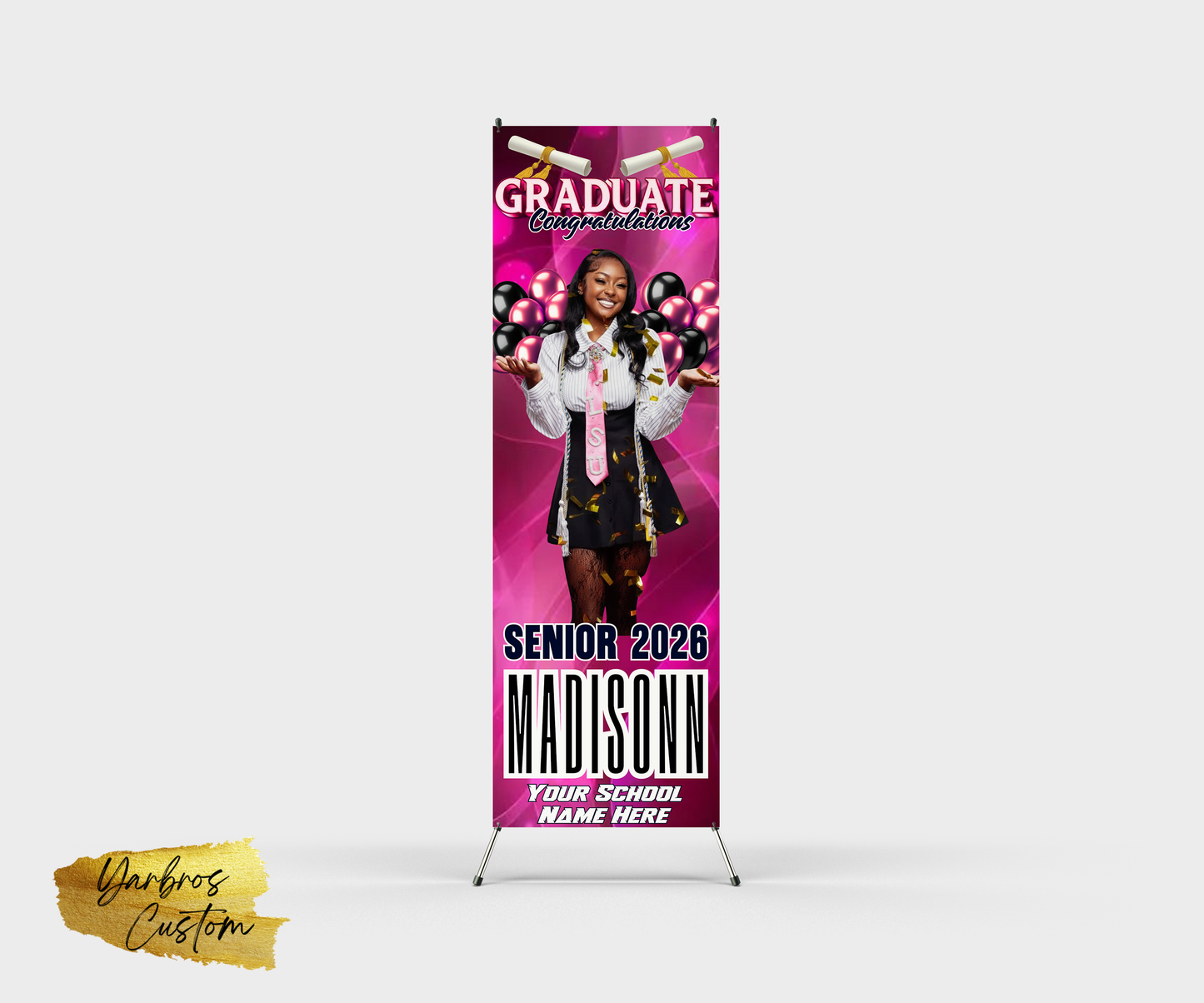 Graduation X- Banner ( 24"X 72") Vinyl