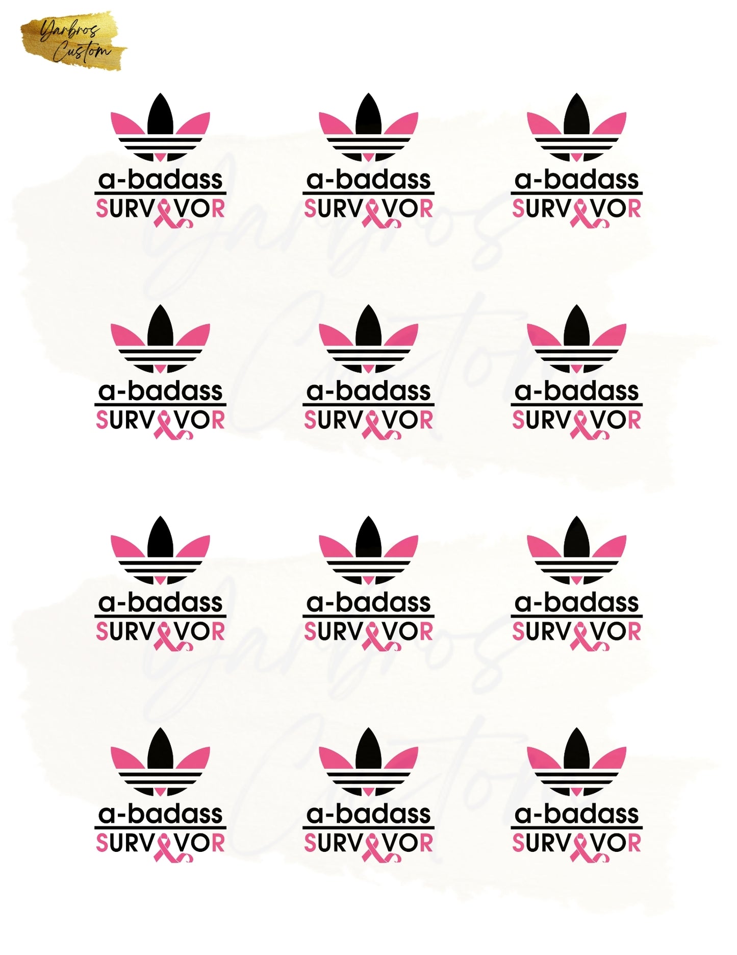 A- Badass Breast Caner Edible Image