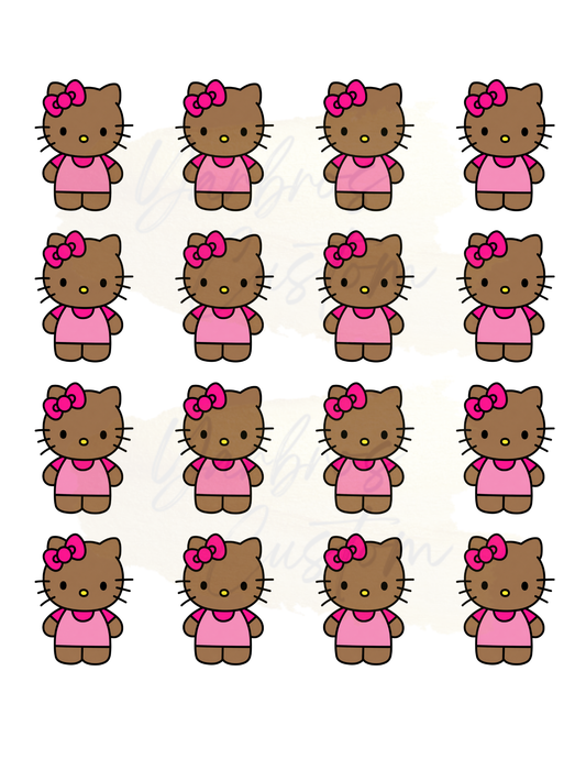 Brown Kitty Kiss-Cut Edible Images