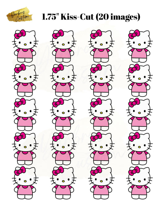 Pink Kitty Kiss-Cut Edible Images