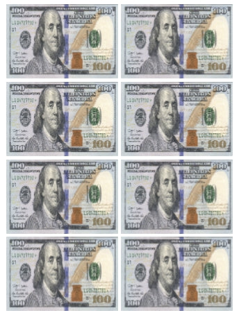 Pile of Money 100 Bills Sheet