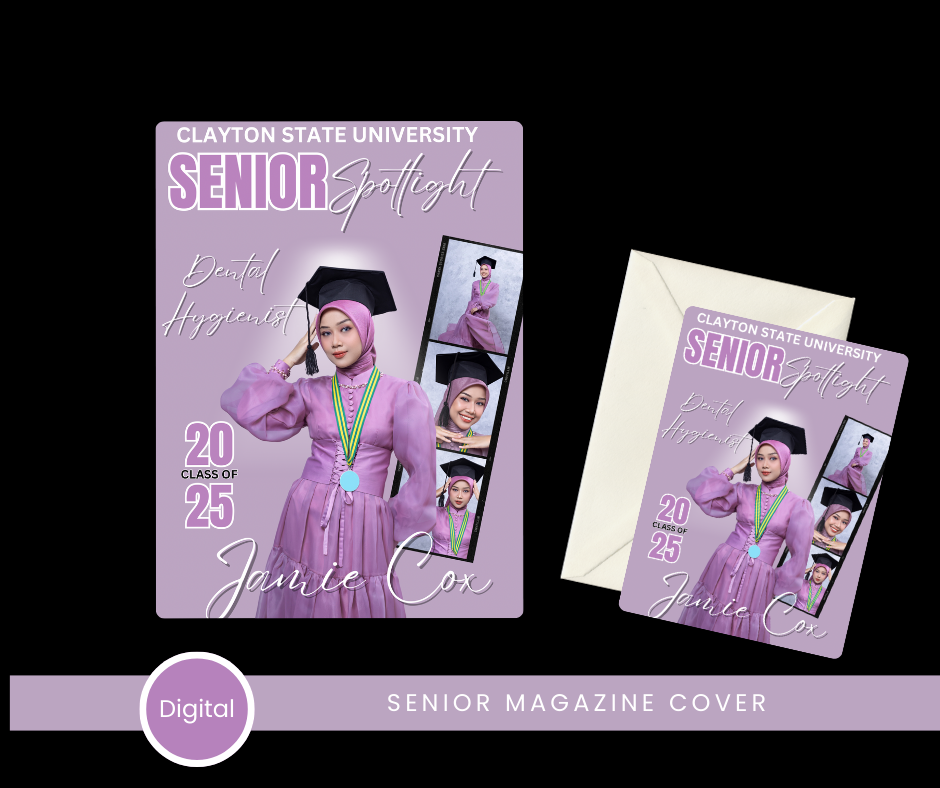 Graduate Magazine Cover Editable Template