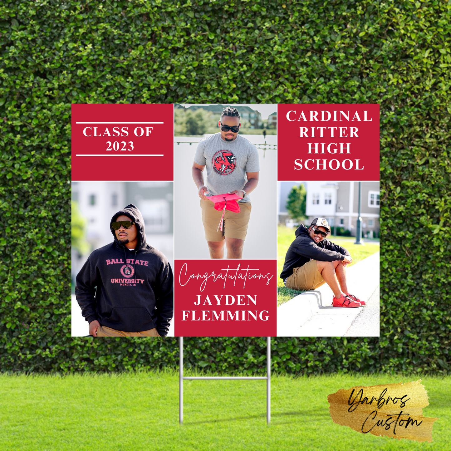 Graduation Yard Sign Design Canva Template
