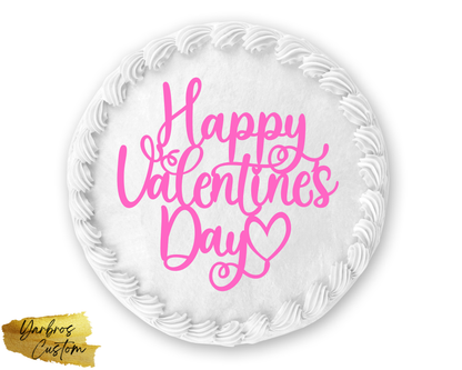 Valentines Cake Topper (Cardstock)