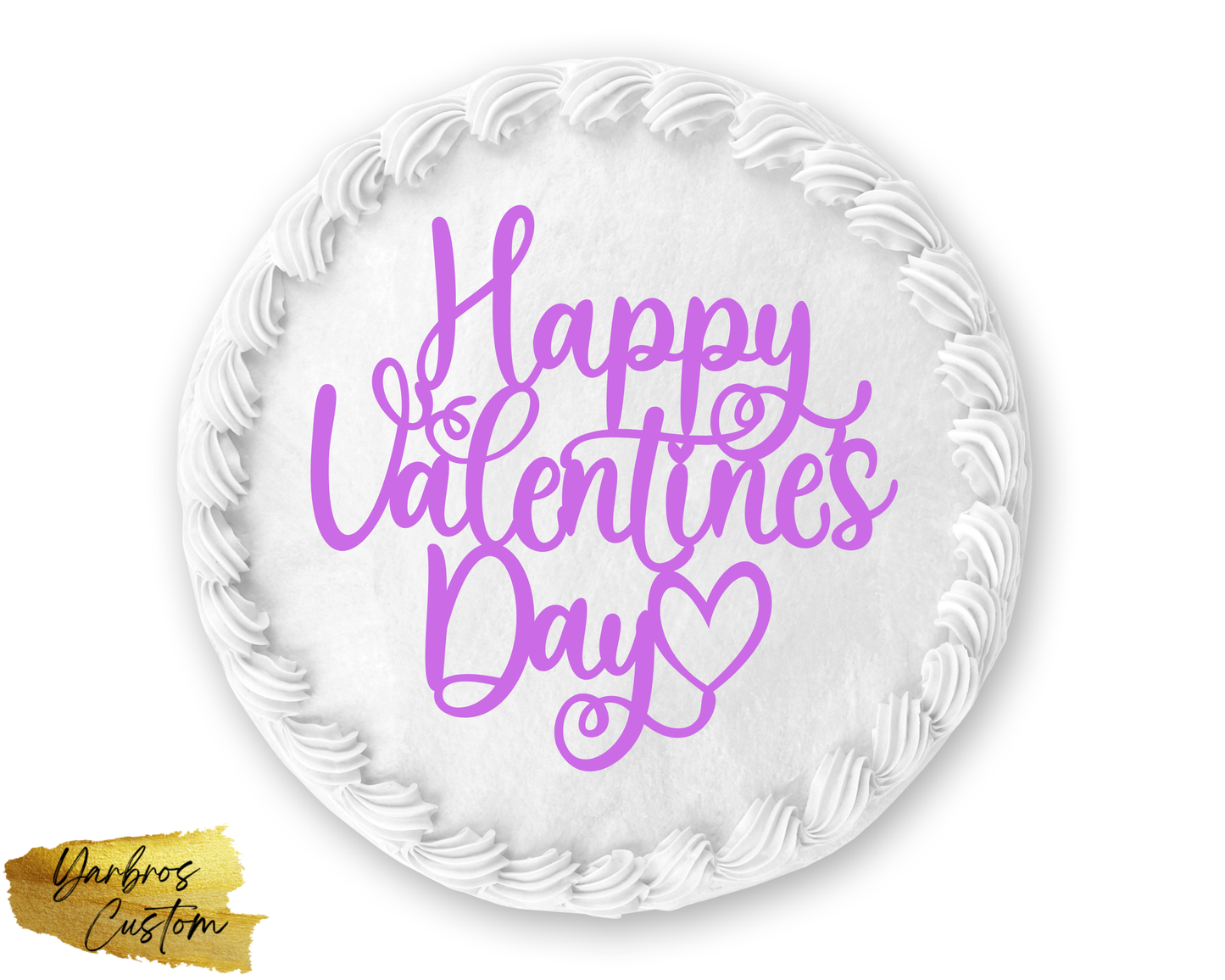 Valentines Cake Topper (Cardstock)