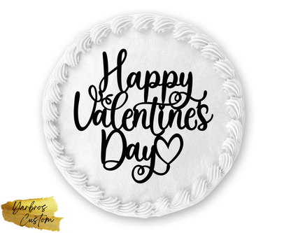 Valentines Cake Topper (Cardstock)