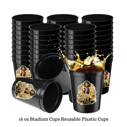 Custom 16 oz Stadium Cups Reusable Plastic Cups