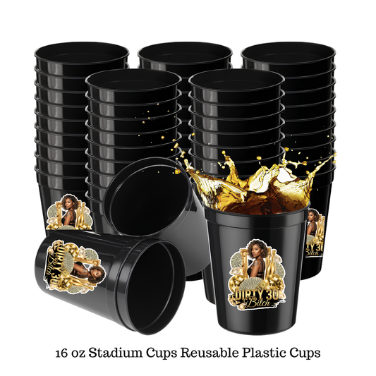 Custom 16 oz Stadium Cups Reusable Plastic Cups
