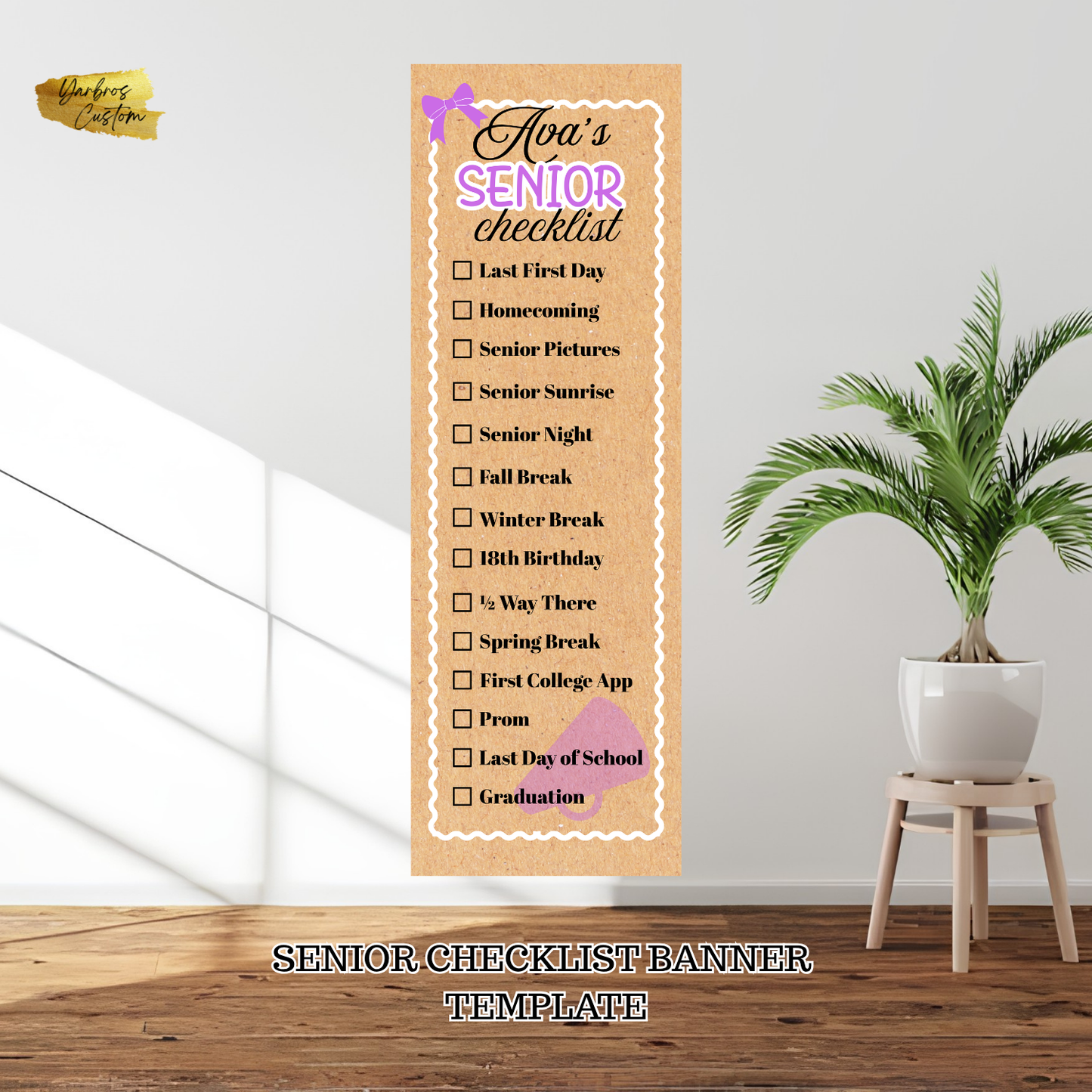 Senior Editable Checklist Banner