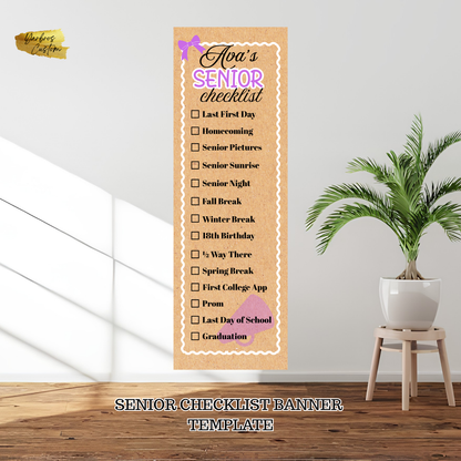 Senior Editable Checklist Banner