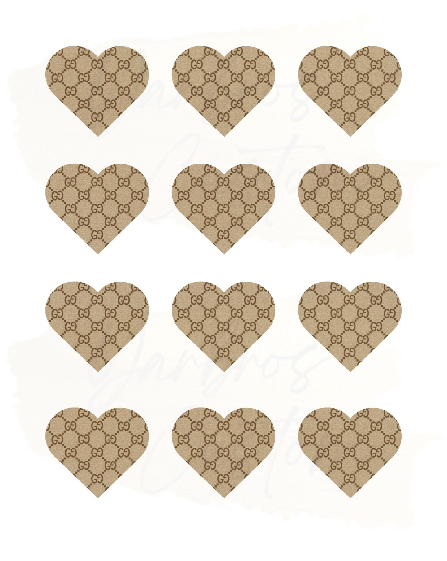 Gucci Brown Heart Digital Image