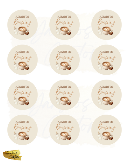 A Baby is Brewing Edible Image