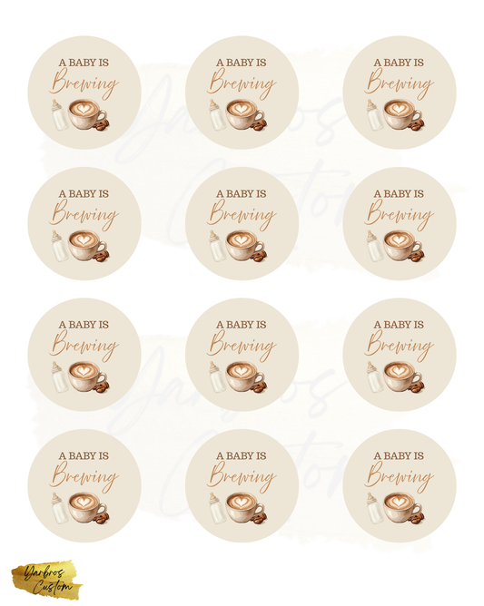 A Baby is Brewing Edible Image