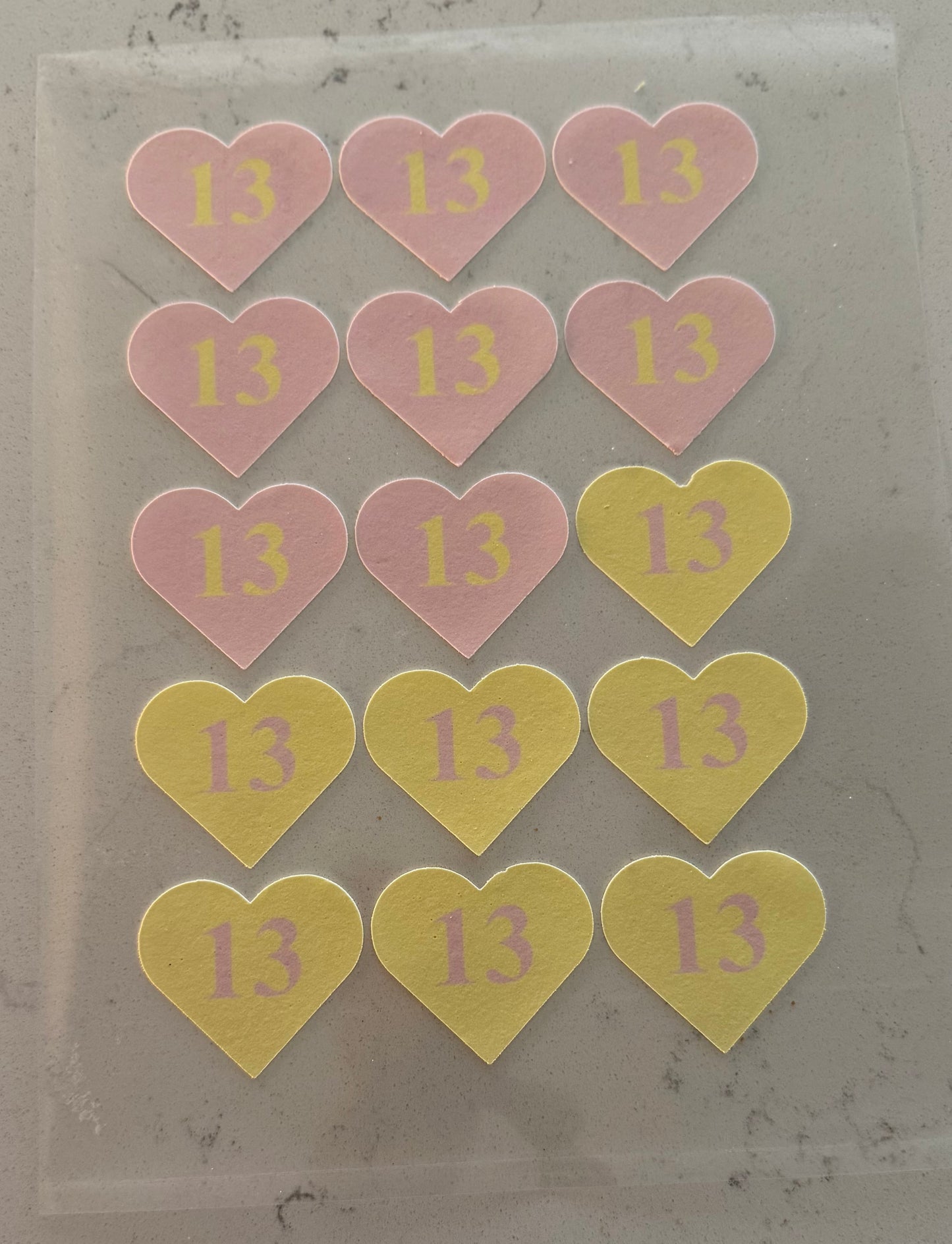 Edible 2" Heart Images Sheet