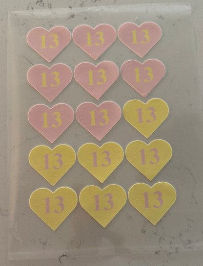 Edible 2" Heart Images Sheet